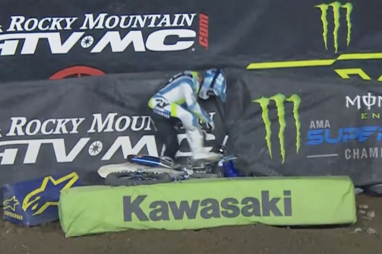 Coty Schock krachte gegen den Streckenturm