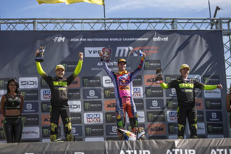 Das MX2-Podium in Argentinien