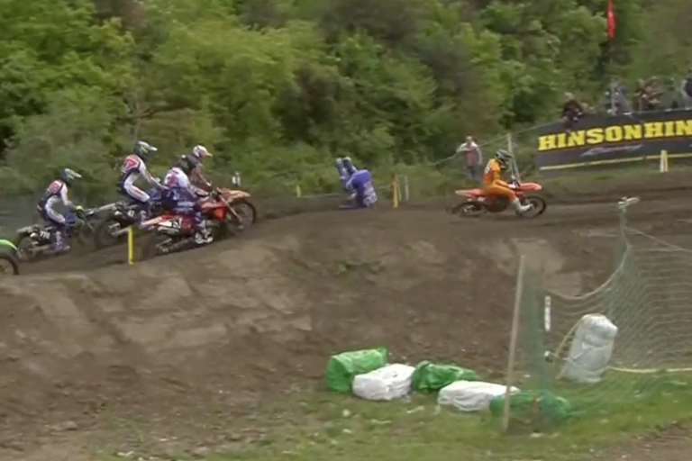 Liam Everts stürzte in Pietramurata in der ersten Runde des zweiten Laufs