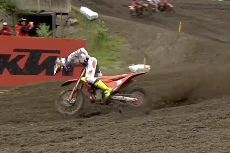 WM-Leader Lucas Coenen stürzte im ersten Lauf des Grands Prix of Trentino