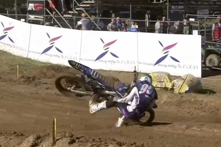 Der Crash von Maxime Renaux in Kegums