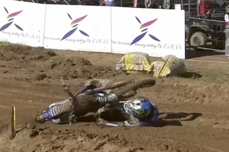 Maxime Renaux wurde am Boden von seiner Yamaha getroffen