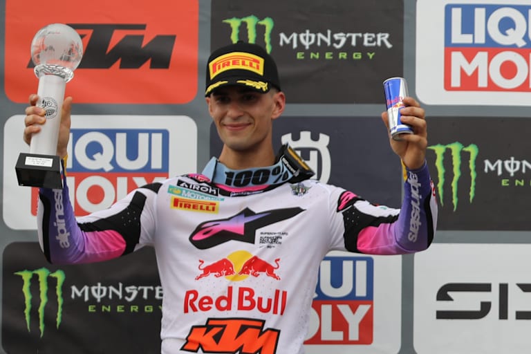 Andrea Adamo stand erstmals in seiner Karriere auf dem MXGP-Podium