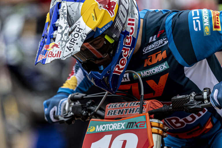 Sacha Coenen gewann den ersten MX2-Lauf in Kegums