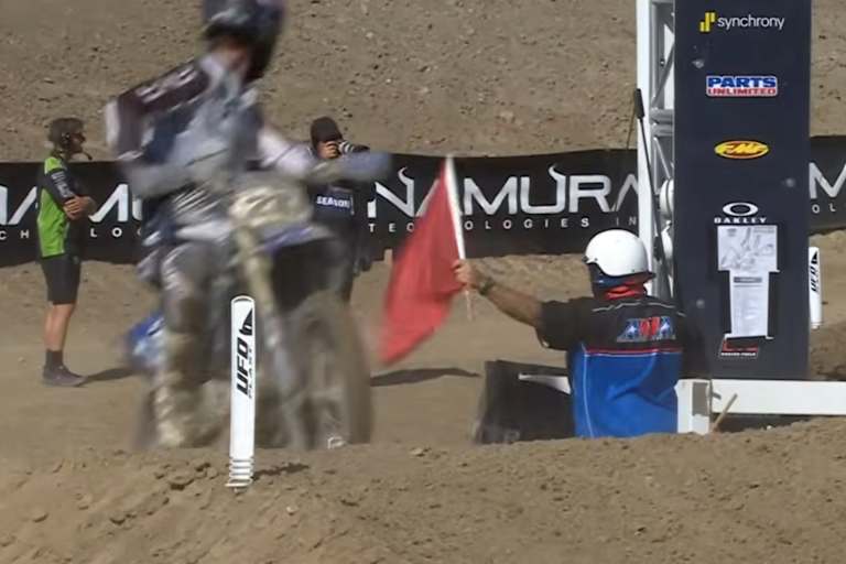 Der zweite Lauf in Hangtown wurde mit roter Flagge abgebrochen