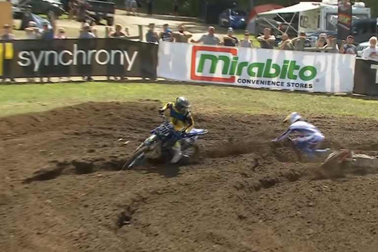 Jett Lawrence stürzte im ersten Lauf von Unadilla nach Kollision mit Deegan