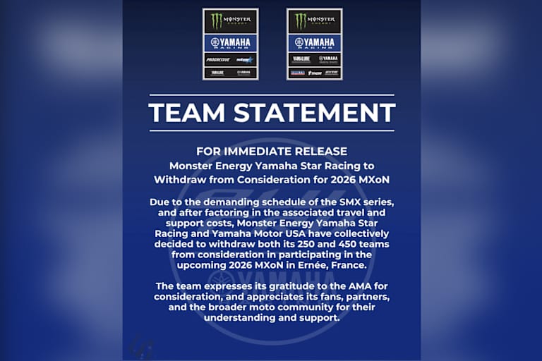Star Racing Yamaha wird nicht zum MXoN in Ernée antreten