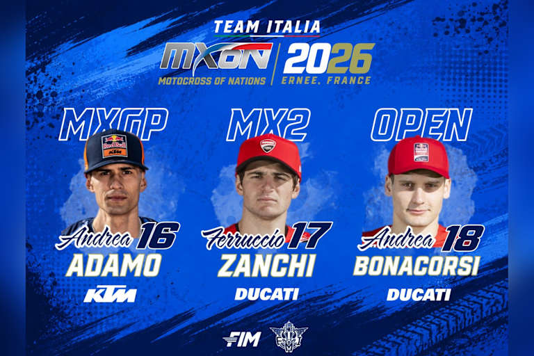 Die italienische Mannschaft für das MXoN in Ernée