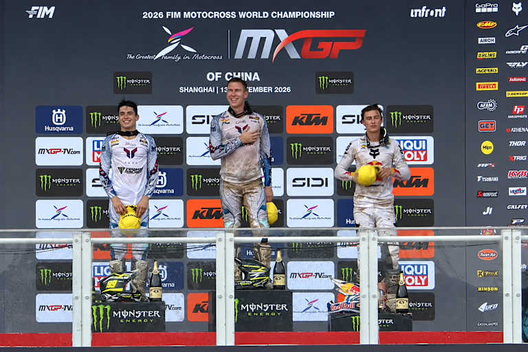 Das MX2-Podium in Shanghai
