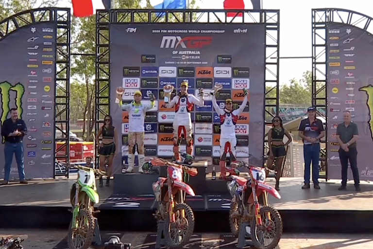 Das MXGP-Podium in Darwin