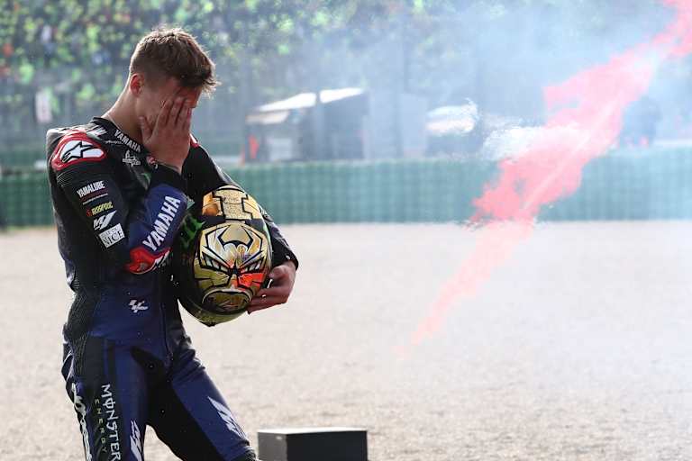 Fabio Quartararo nach seinem Titelgewinn in Misano 2021