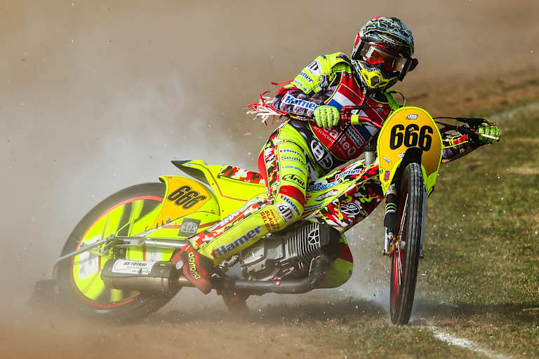 Einzigartiger Fahrstil: Romano Hummel in Action