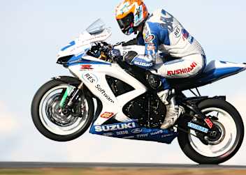 Barry Veneman fuhr in Magny-Cours 2008 das letzte Suzuki-Podium ein