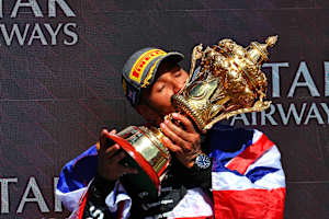 Lewis Hamilton nach seinem Silverstone-Sieg 2024