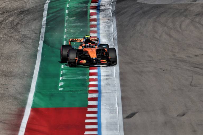Lando Norris hatte im Austin-Qualifying alle Hände voll zu tun