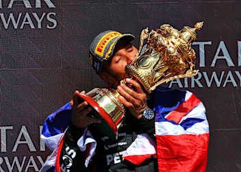 Lewis Hamilton nach seinem Silverstone-Sieg 2024