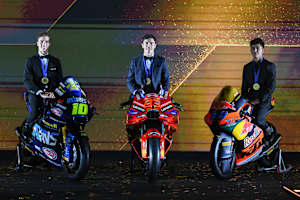 Die Weltmeister 2025: Marc Marquez, Diogo Moreira und Jose Antonio Rueda