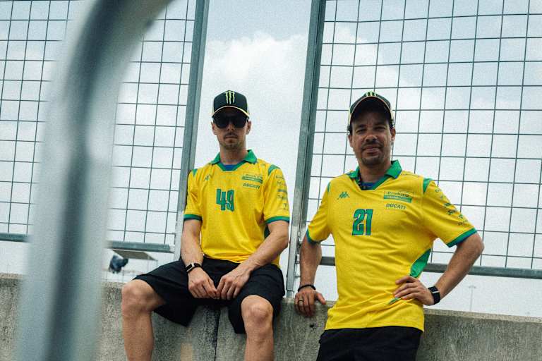 Fabio Di Giannantonio und Franco Morbidelli in Brasilien-Trikots