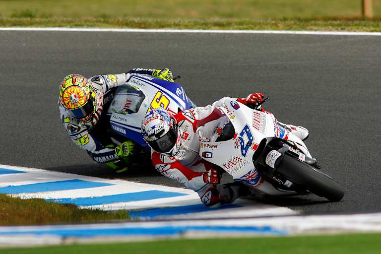 Casey Stoner und Valentino Rossi auf Phillip Island in der Saison 2009