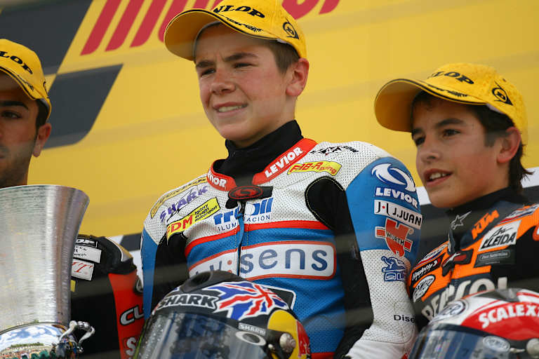 Donington 2008: Scott Redding (1.) und Marc Marquez (3.)