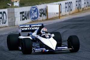 Nelson Piquet 1983 in Südafrika auf dem Weg zum WM-Titel