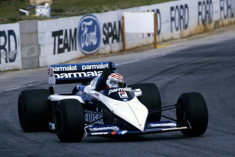 Nelson Piquet 1983 in Südafrika auf dem Weg zum WM-Titel