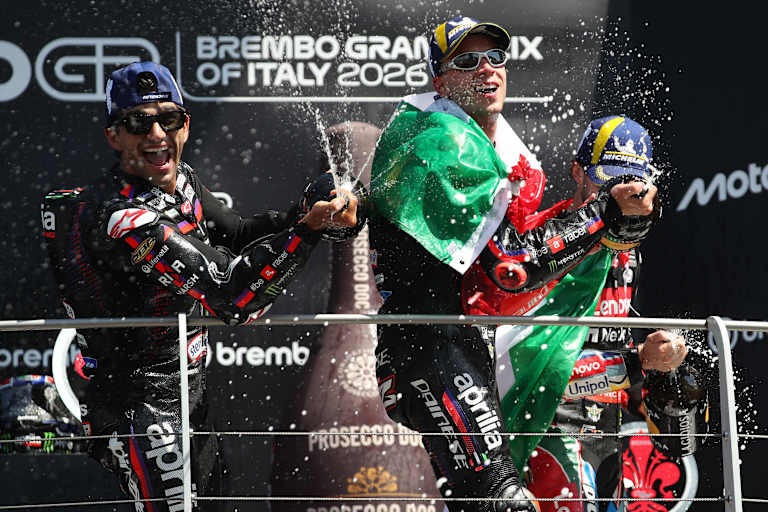 Martin (l.) und Bezzecchi in Mugello auf dem Podium