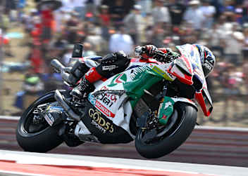 Johann Zarcos Honda trug leichte Kampfspuren vom Sturz davon