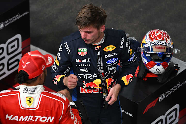 Lewis Hamilton und Max Verstappen