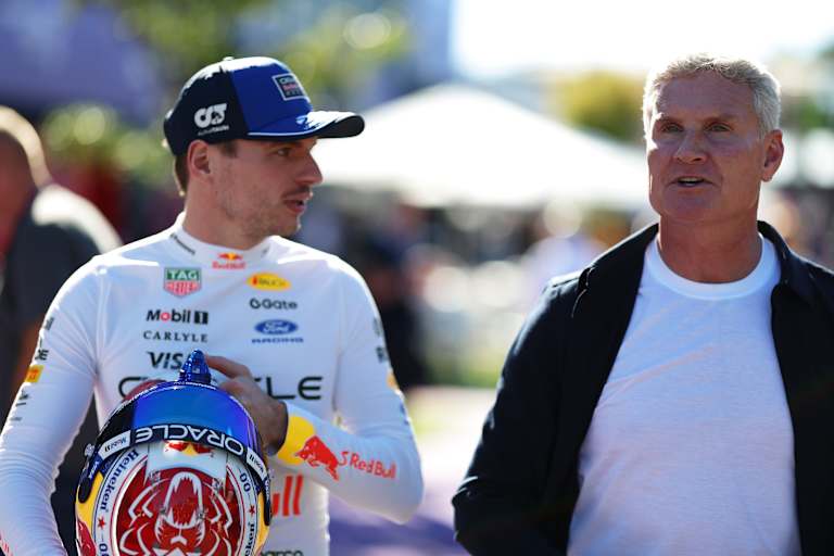 Max Verstappen und David Coulthard in Melbourne