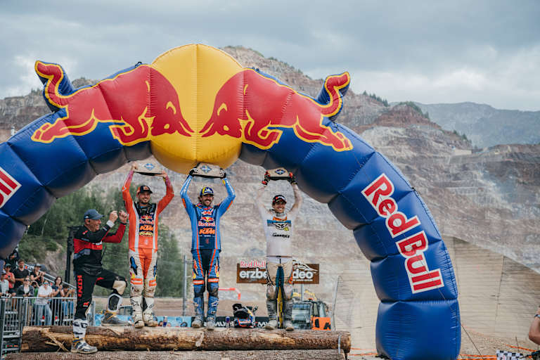 Das Podium beim 30. Red Bull Erzbergrodeo