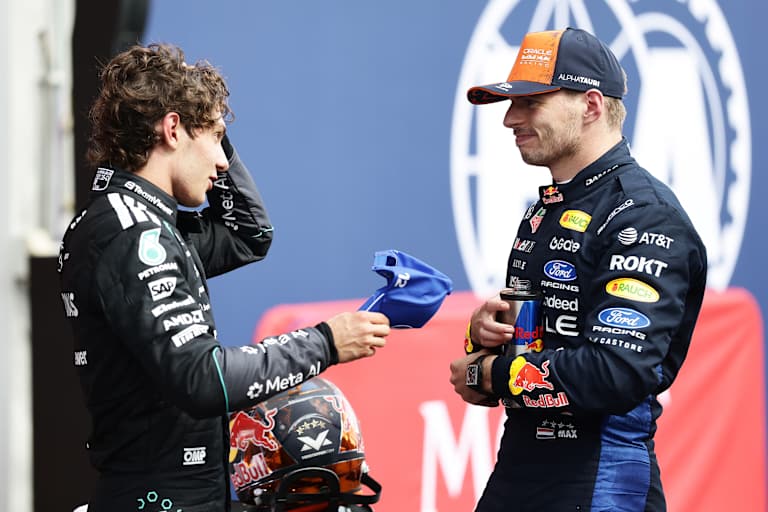 Max Verstappen mit Kimi Antonelli