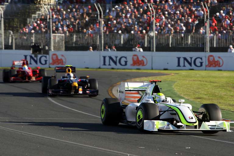 Jenson Button mit BrawnGP 2009 auf dem Weg zum Premieren-Sieg