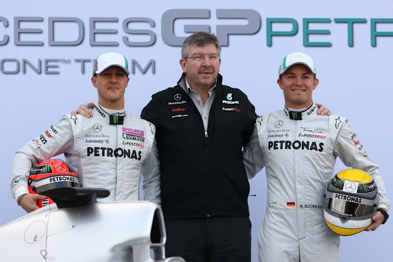 Schumacher, Brawn und Nico Rosberg