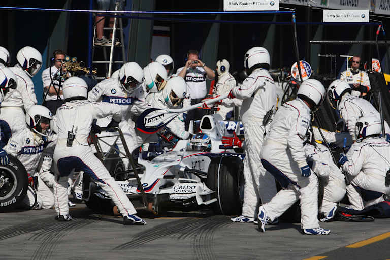 Tankstopp bei BMW-Sauber 2008