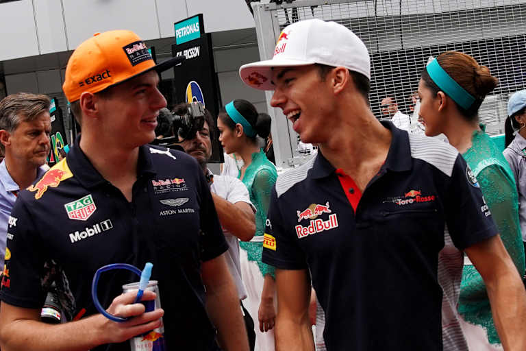 Max Verstappen und Pierre Gasly 2017 in Sepang