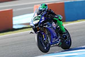 Stefano Manzi auf dem Werks-Superbike von Yamaha