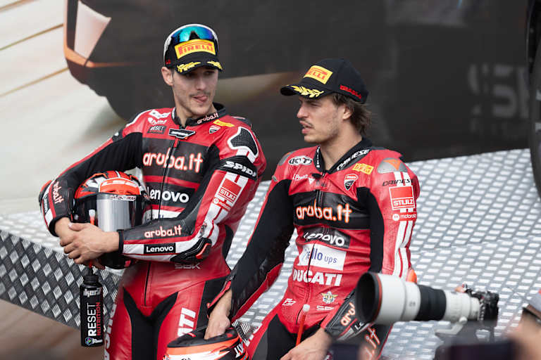 Die Aruba.it Ducati-Piloten führen das Superbike-Feld auch in Misano an