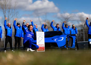 Jubel bei Ford nach der Rekordrunde