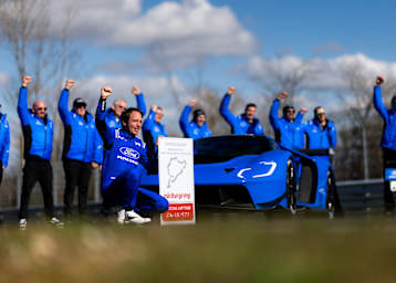 Jubel bei Ford nach der Rekordrunde