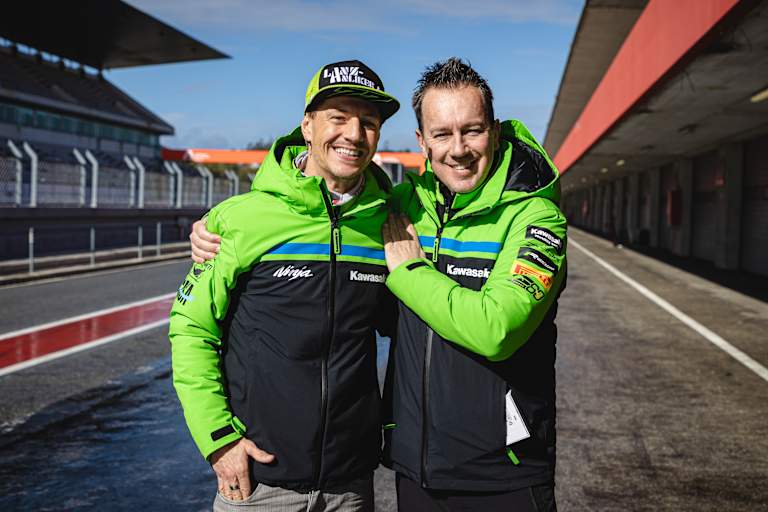 Dominique Aegerter mit Manuel Puccetti