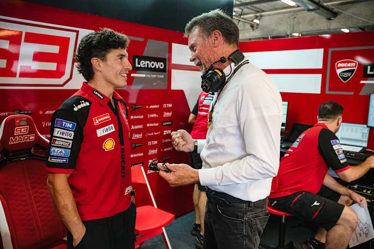 Marc Marquez mit Giorgio Barbier