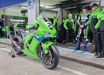 Die Rennlackierung des Kawasaki-Werksteams