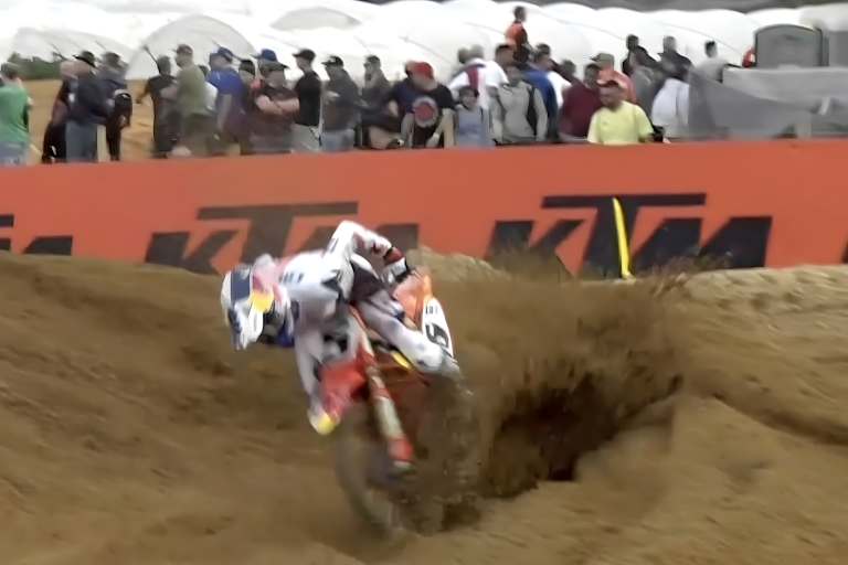 Lucas Coenen konnte einen Crash gerade noch verhindern