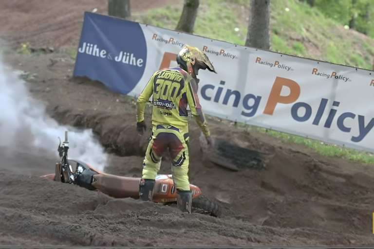 Noah Ludwig musste das Rennen aufgeben