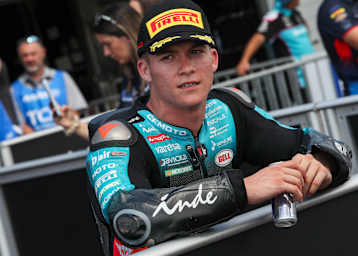 Daniel Holgado nach dem Rennen auf dem Sachsenring