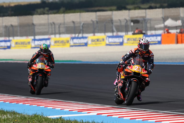 Enea Bastianini erlebte am Sonntag ein turbulentes MotoGP-Rennen