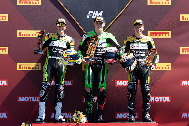 Die Top-3 am Sonntag und in der WM (v.l.): Salvador, Veneman und Torres