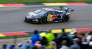 Der ABT Lamborghini Temerario GT3 in der DTM im Red-Bull-Design