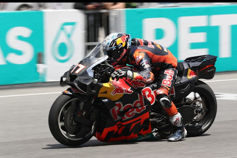 Pedro Acosta war an Tag 2 viel mit der Aerodynamik beschäftigt